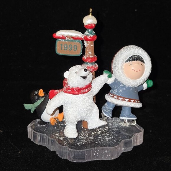 Frosty Friends 1999 Ice Skating Christmas Ornament By Hallmark - Picture 1 of 6